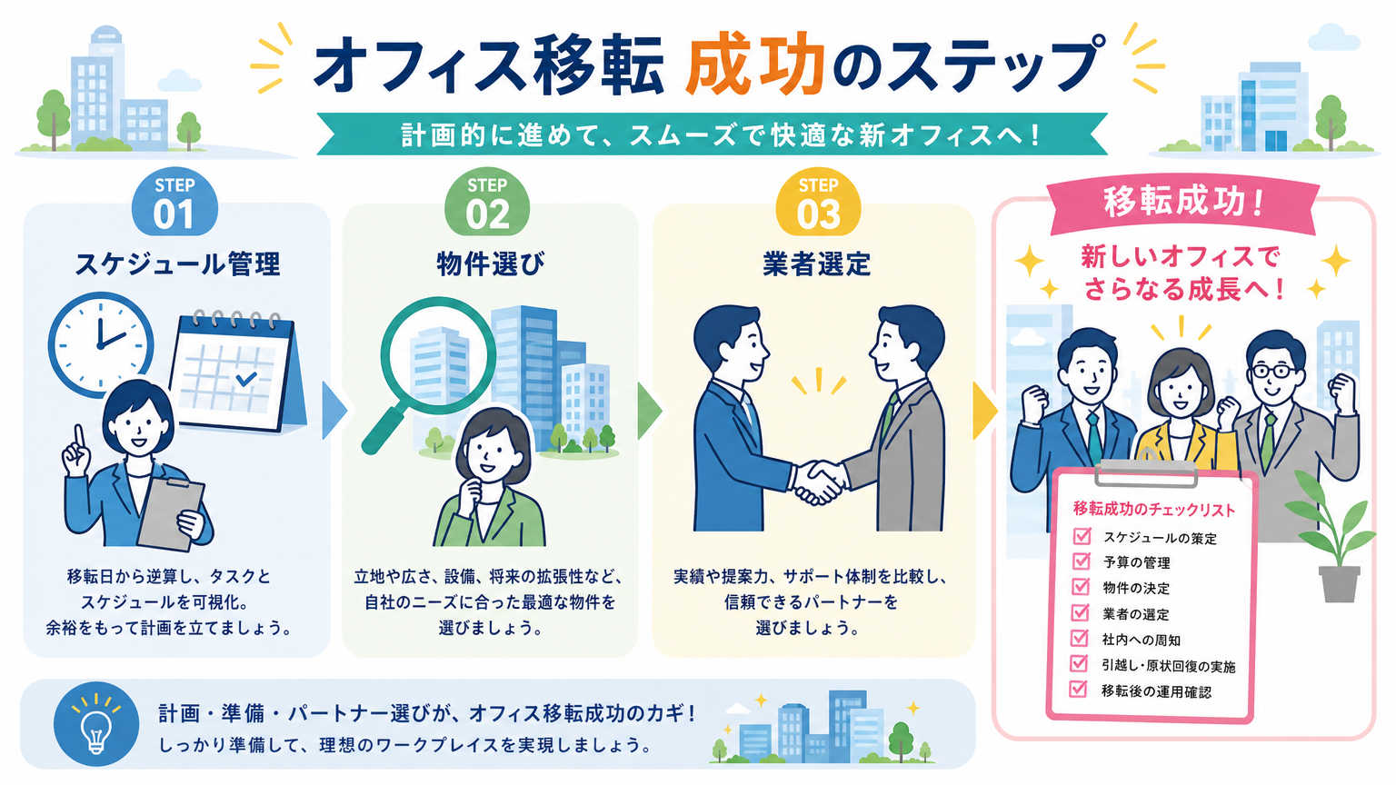 九州でオフィス移転を成功させるためのポイント